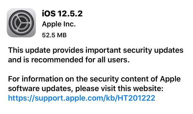 古冶苹果手机维修分享iOS12.5.2发布，建议所有老苹果用户安装 